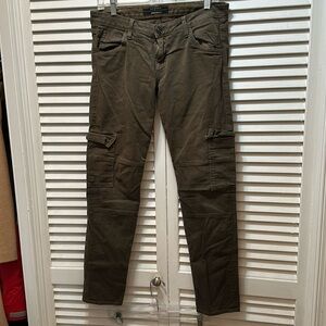 Hudson cargo jeans army green size 29